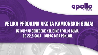 Nova prodajna akcija za teretne gume Apollo!