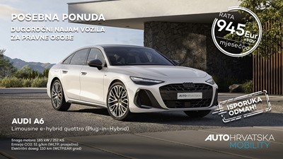 Posebna ponuda za dugoročni najam vozila Audi A6 Limousine e-hybrid 
